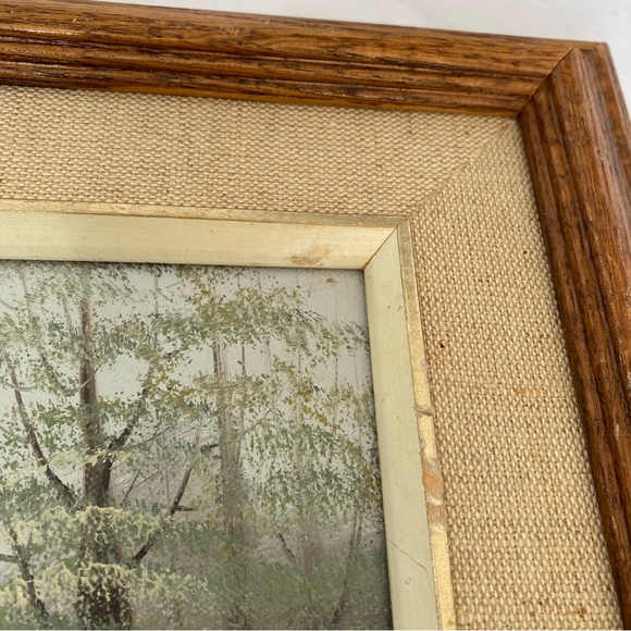 Rare Almon Baldwin(?) Signed Oil Painting Landscape Mountain Lake Nature - Picture 7 of 10